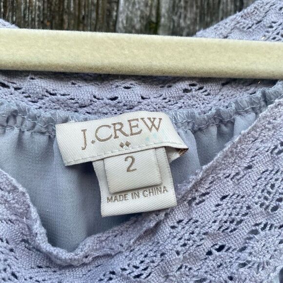 J. crew Gray Swiss Dot Blouse | 2 - Picture 2 of 4